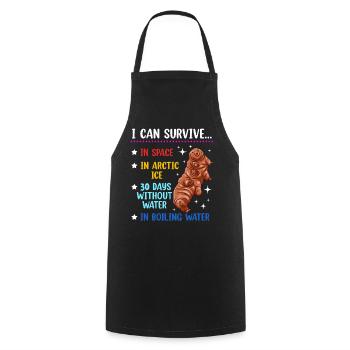 Je peux être dans l’espace dans Arctic Ice Water Bear - Tablier de cuisine - noir - Devant - AI Model Male 185 dark (185cm)