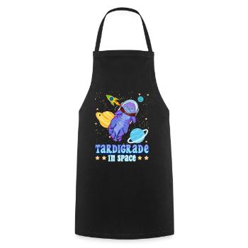 Tardigrades in space Water bear - Cooking Apron - black - Front - AI Model Male 185 dark (185cm)