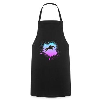 Équitation - Tablier de cuisine - noir - Devant - AI Model Male 185 dark (185cm)