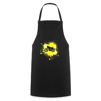 Motorcycle - Cooking Apron - black - Front - AI Model Male 185 dark (185cm)