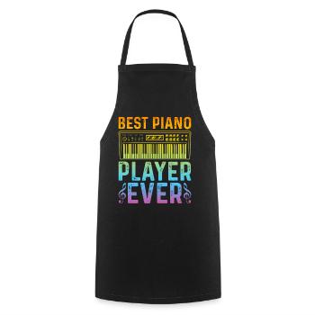 Pianist Keyboard Piano Player - Best Piano Player - Cooking Apron - black - Front - AI Model Male 185 dark (185cm)