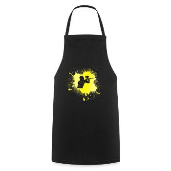 le paintball - Tablier de cuisine - noir - Devant - AI Model Male 185 dark (185cm)