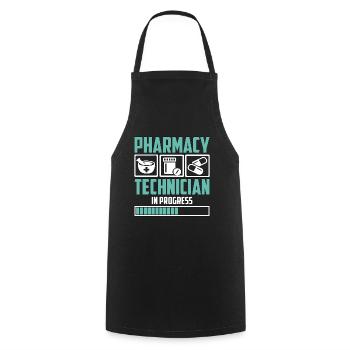 Pharmacy Technician In Progress Loves Prescription - Cooking Apron - black - Front - AI Model Male 185 dark (185cm)