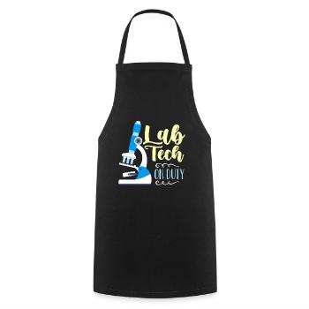 Lab Technician Lab Tech On Duty Medical Healthcare - Cooking Apron - black - Front - AI Model Male 185 dark (185cm)