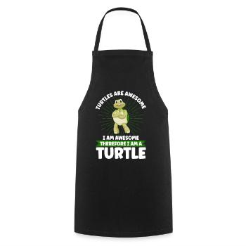 Turtles Are Awesome I Am Awesome - Kochschürze - Schwarz - Vorne - AI Model Male 185 dark (185cm)