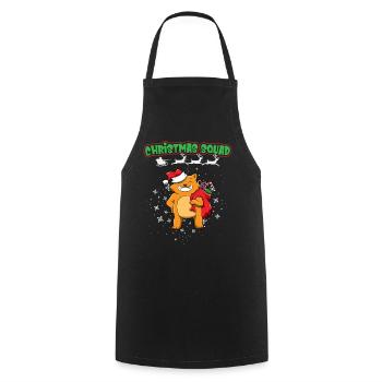 Christmas Squad X-Mas Animals Family Matching Xmas - Cooking Apron - black - Front - AI Model Male 185 dark (185cm)