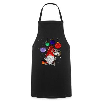 Gamer Wichtel Christmas Gnome - Kochschürze - Schwarz - Vorne - AI Model Male 185 dark (185cm)