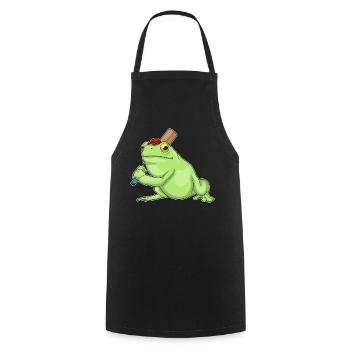 Grenouille Grillon Chauve-souris de cricket - Tablier de cuisine - noir - Devant - AI Model Male 185 dark (185cm)