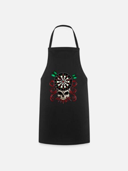 Dart Skeleton Dartboard Darts Club Halloween - Tablier de cuisine - noir