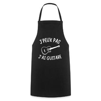 guitare, guitariste, fan de guitare - Tablier de cuisine - noir - Devant - AI Model Male 185 dark (185cm)