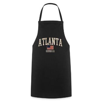 Atlanta Georgia Retro Flag Tee - Kochschürze - Schwarz - Vorne - AI Model Male 185 dark (185cm)