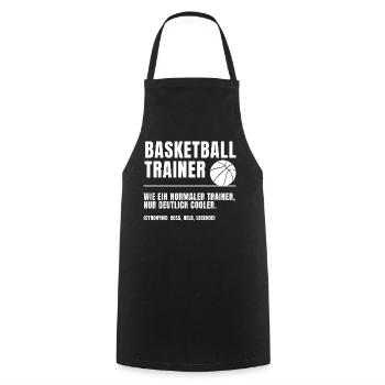 Basketball Trainer Definition - Kochschürze - Schwarz - Vorne - AI Model Male 185 dark (185cm)