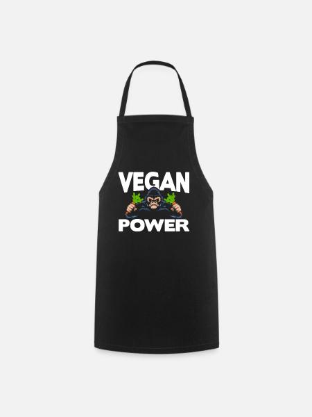 Vegan Power - Kochschürze - Schwarz