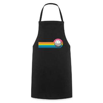 Volleyball - Cooking Apron - black - Front - AI Model Male 185 dark (185cm)