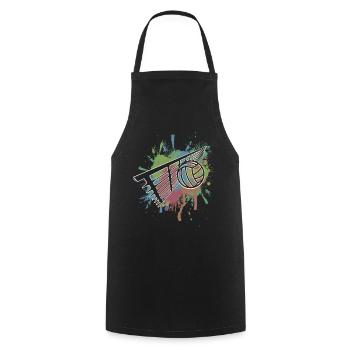 Volley-ball - Tablier de cuisine - noir - Devant - AI Model Male 185 dark (185cm)