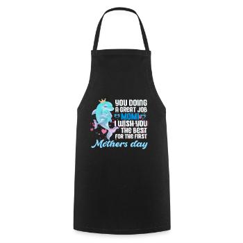 You Doing A Great Job Momi | Mother's Day Gift | - Cooking Apron - black - Front - AI Model Male 185 dark (185cm)