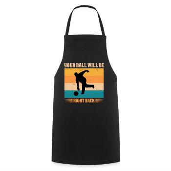 Votre balle sera de retour - Bowling - Tablier de cuisine - noir - Devant - AI Model Male 185 dark (185cm)