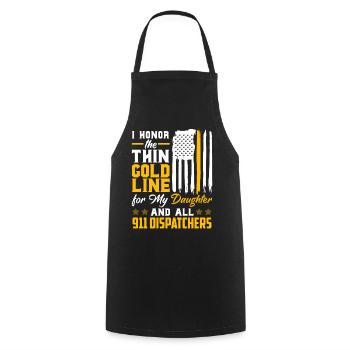 I honor the Thing Gold Line for my daughter - - Cooking Apron - black - Front - AI Model Male 185 dark (185cm)
