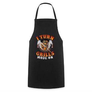 I turn on the grill mode Grilling - Cooking Apron - black - Front - AI Model Male 185 dark (185cm)