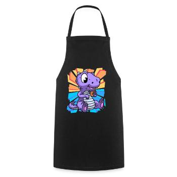 Cadeau d’anniversaire Enfant Anniversaire Noël Cookies - Tablier de cuisine - noir - Devant - AI Model Male 185 dark (185cm)