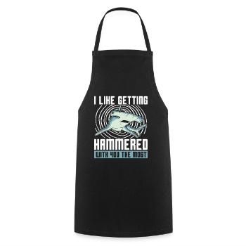 Marine Biology I Like Getting Hammered Underwater - Kochschürze - Schwarz - Vorne - AI Model Male 185 dark (185cm)