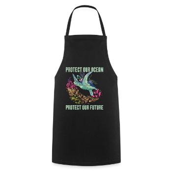 Marine Biology Protect Our Ocean Loves Marine Life - Kochschürze - Schwarz - Vorne - AI Model Male 185 dark (185cm)
