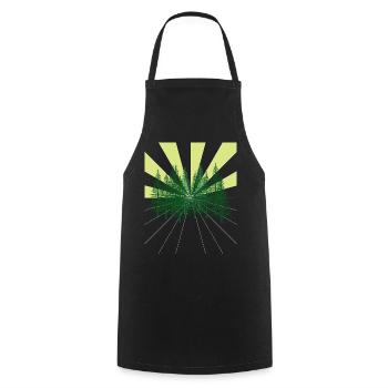 Rays Forest Fir Wilderness Ecology Atom Environment - Cooking Apron - black - Front - AI Model Male 185 dark (185cm)