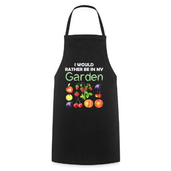 Jardin drôle Dicton Hobby Gardener Idée cadeau - Tablier de cuisine - noir - Devant - AI Model Male 185 dark (185cm)