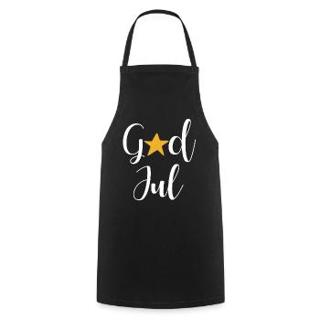 GodJul Stern Frohe Weihnachten skandinavisch Quote - Kochschürze - Schwarz - Vorne - AI Model Male 185 dark (185cm)
