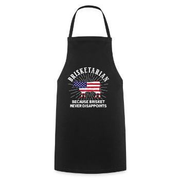 Brisketarian parce que Brisket ne déçoit jamais - Tablier de cuisine - noir - Devant - AI Model Male 185 dark (185cm)