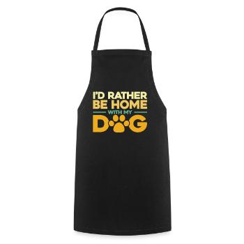 Id Rather Be Home With My Dog - Cooking Apron - black - Front - AI Model Male 185 dark (185cm)