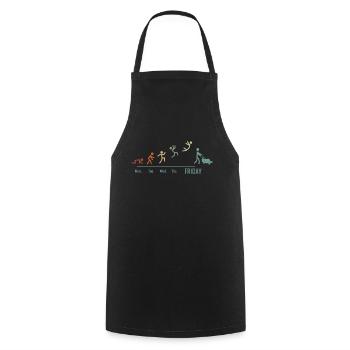 Garden Lawn Mower Landscaper Vintage - Cooking Apron - black - Front - AI Model Male 185 dark (185cm)