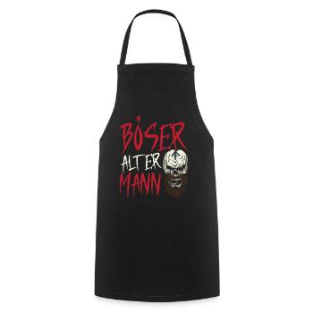 BÖSER ALTER MANN Tattoo-Thema - Kochschürze - Schwarz - Vorne - AI Model Male 185 dark (185cm)