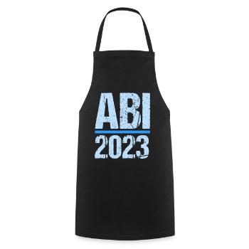 Abitur Gymnasium Damen und Herren Abi 2023 - Kochschürze - Schwarz - Vorne - AI Model Male 185 dark (185cm)