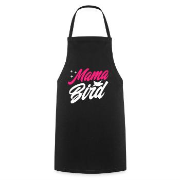 Mama Bird - Kochschürze - Schwarz - Vorne - AI Model Male 185 dark (185cm)
