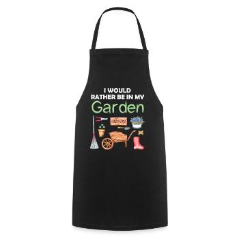 Jardin drôle Dicton Hobby Gardener Idée cadeau - Tablier de cuisine - noir - Devant - AI Model Male 185 dark (185cm)