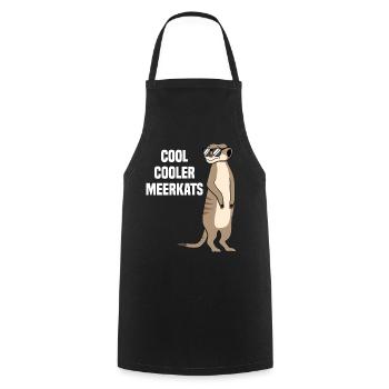 Suricate cool drôle de dicton cadeau - Tablier de cuisine - noir - Devant - AI Model Male 185 dark (185cm)