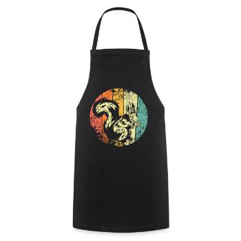 Vintage Squirrel - Cooking Apron - black - Front - AI Model Male 185 dark (185cm)