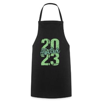 Abitur Gymnasium Damen und Herren Abi 2023 - Kochschürze - Schwarz - Vorne - AI Model Male 185 dark (185cm)
