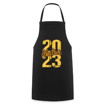 Abitur Gymnasium Damen und Herren Abi 2023 - Kochschürze - Schwarz - Vorne - AI Model Male 185 dark (185cm)