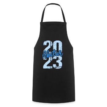 Abitur Gymnasium Damen und Herren Abi 2023 - Kochschürze - Schwarz - Vorne - AI Model Male 185 dark (185cm)