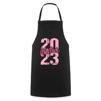 Abitur Gymnasium Damen und Herren Abi 2023 - Kochschürze - Schwarz - Vorne - AI Model Male 185 dark (185cm)