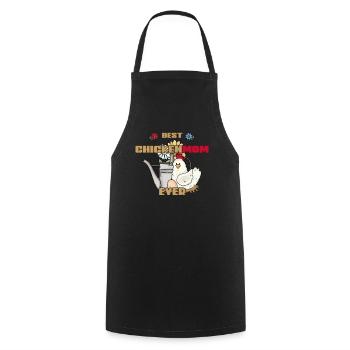 Vintage Chicken Watering Can Best Chickenmom ever - Cooking Apron - black - Front - AI Model Male 185 dark (185cm)