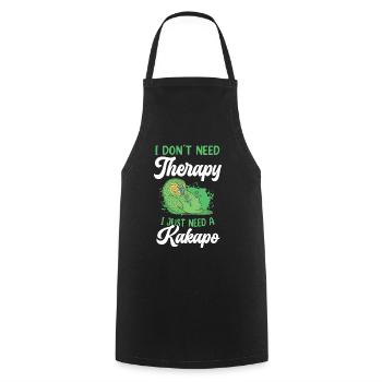 Kakapo does not need therapy for flightless kakapo - Cooking Apron - black - Front - AI Model Male 185 dark (185cm)