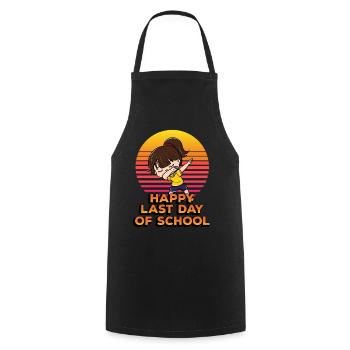Happy last day of school Funny dabs - Cooking Apron - black - Front - AI Model Male 185 dark (185cm)
