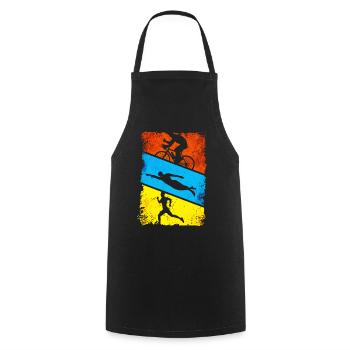 Triathlon - Cooking Apron - black - Front - AI Model Male 185 dark (185cm)