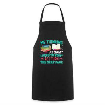 I think at 3 o'clock in the morning, I have to stop, - Cooking Apron - black - Front - AI Model Male 185 dark (185cm)
