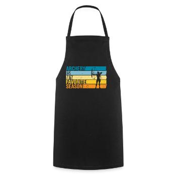 Archery Is My Favorite Season - Cooking Apron - black - Front - AI Model Male 185 dark (185cm)