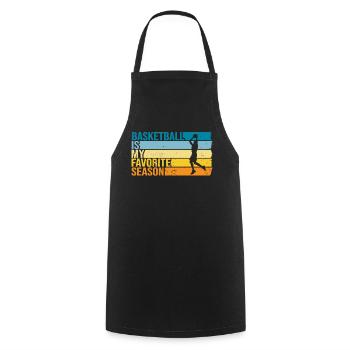 Basketball Is My Favorite Season - Cooking Apron - black - Front - AI Model Male 185 dark (185cm)