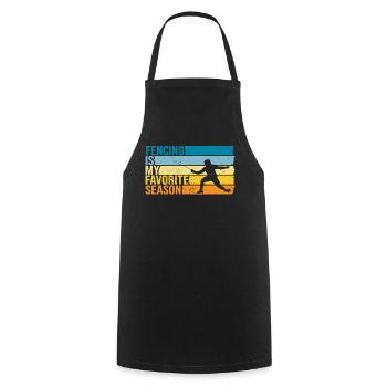 Fencing Is My Favorite Season - Cooking Apron - black - Front - AI Model Male 185 dark (185cm)